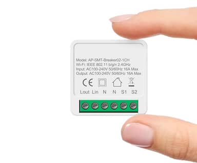 Mini Interruptor inteligente 16A wifi diy suporta 2 vias de controle, módulo de automação residencial inteligente, funciona com alexa google casa inteligente