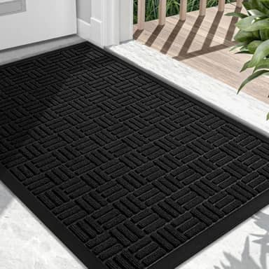 Capacho Grande 0,90 x 0,60 m - Tapete Antiderrapante (Preto 90x60)