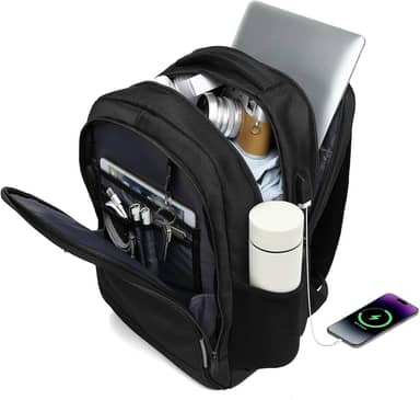 Mochila Grande para Notebook 17.3 Masculina Feminina,Mochila Backpack Executiva Antifurto, Reforçada, Saídas USB,Impermeável, Escolar, Faculdade, Trabalho,Viagem,Presente