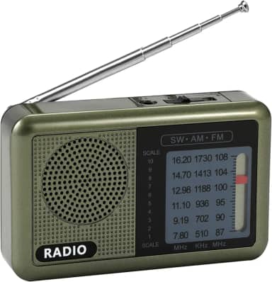 Mini rádio de bolso de 3 bandas com bateria recarregável, rádio FM AM portátil de ondas curtas, transistor de carregamento tipo C, rádio SW com conector de fone de ouvido de 3,5 mm para crianças