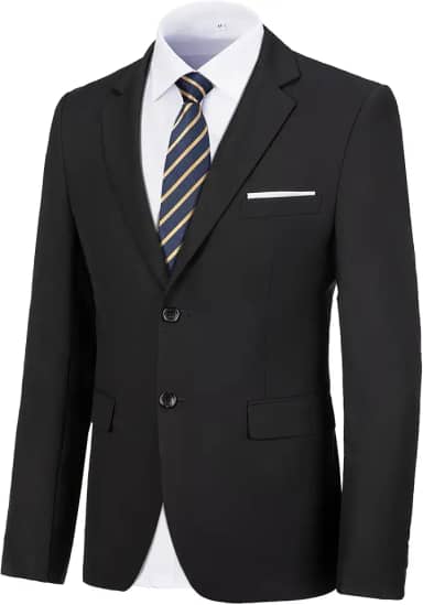 Blazer masculino com 2 botões, caimento justo, formal, para negócios, casamento, festa de formatura