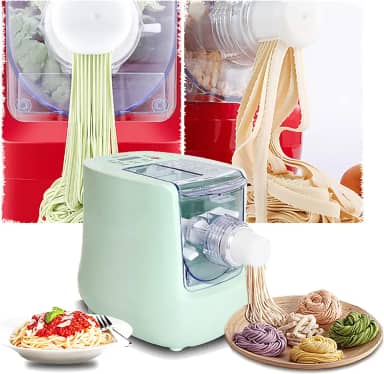 MáQuina De MacarrãO AutomáTica EléTrica,Painel Inteligente, Pode Fazer MacarrãO Largo, MacarrãO Estreito, MacarrãO Oco, MacarrãO Bigode De DragãO,Blue