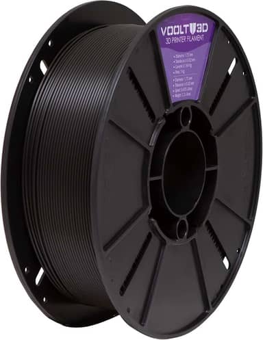 Filamento PETG Preto 1kg - 1.75Mm Voolt 3D Para Impressora 3D