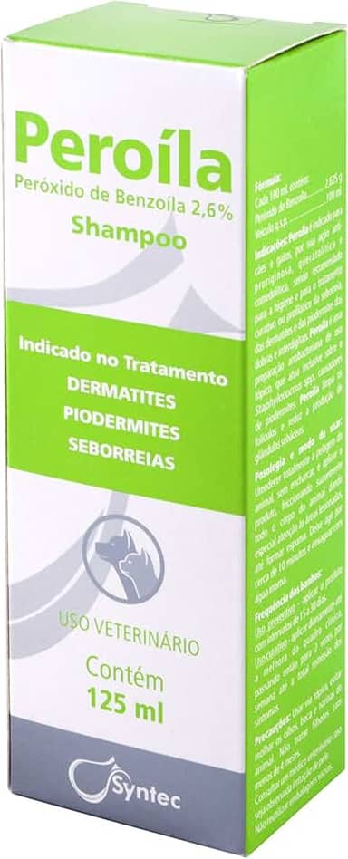 SYNTEC Shampoo Dermatológico Syntec Peroíla Para Cães E Gatos 125Ml