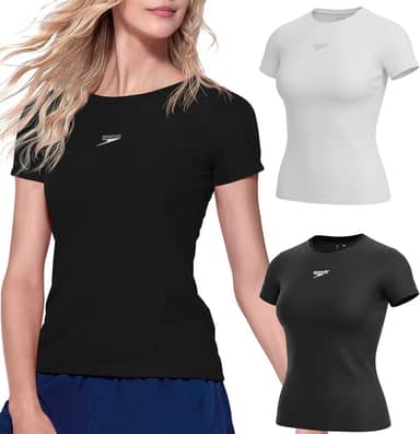 Kit 2 Camisetas Dry Fit Academia Esportiva Feminina Speedo