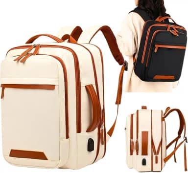 [ASSISTA O VÍDEO] Mochila de Viagem Expansível Impermeável Resistente Grande Capacidade Nylon Laptop Saída USB Multifuncional (MX-987)