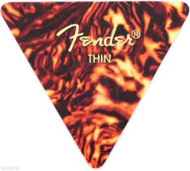 Fender Palhetas de guitarra 355 formas, finas, pacote com 12, concha