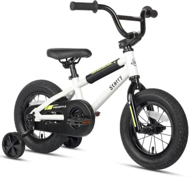 Bicicleta infantil estilo BMX 12 14 16 polegadas com rodas de treinamento freio para meninos e meninas de 1 a 8 anos, várias cores