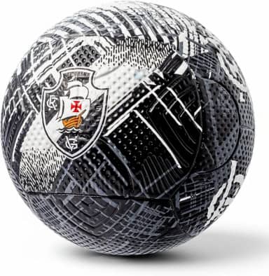 Bola de Futebol Vasco Da Gama Clube Time Oficial Campo Treino Colada Sem Costura Tamanho 5 PVC Jogo Campeonato Profissional Adulto Jovem Grama Natural e Sintética Society Futsal Alta Performance