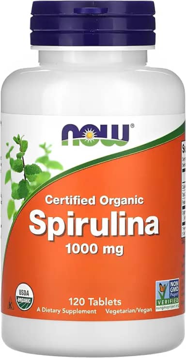 NOW Foods Spirulina 1000 Dupla Força 120 Tabls Importado