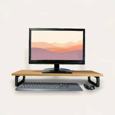 Mesa Stand Desk Suporte elevado para Monitor Freijó 65Cm