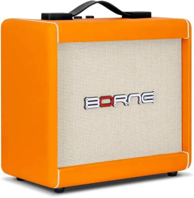 Amplificador Cubo Para Guitarra Borne F60 Laranja 15W Bivolt Automático