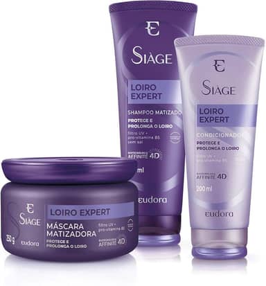 Eudora Kit Siàge Loiro Expert Shampoo + Condicionador + Máscara Matizadora