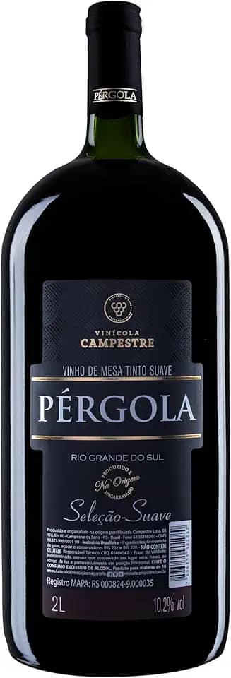 VINHO TINTO SUAVE SELECAO PERGOLA 2 LT