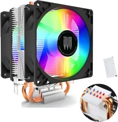 Air Cooler Duplo Cpu Rgb Intel LGA775/115x(1200)/1700/1366/2011/Xeon AMD FM2/FM1/AM2/AM5/AM4/AM3