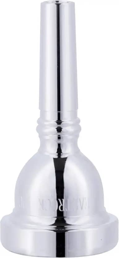 EASTROCK Bocal de trombone, bocal de trombone banhado a prata, haste pequena, 6 1/2AL, acessórios para instrumentos de trombone embalados a vácuo