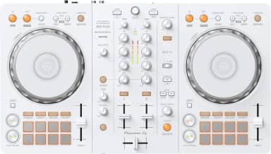 Pioneer DJ Controlador de DJ de 2 canais para Serato & Rekordbox em edição limitada branca.