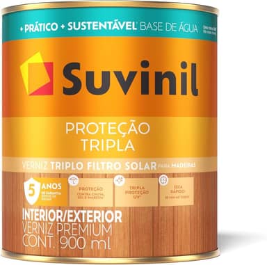 Suvinil Verniz Brilho Base Água 0,9 litro Natural