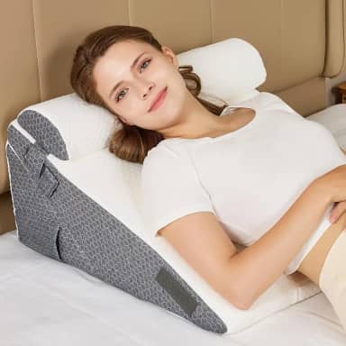 Conjunto de travesseiro ajustável de 3 peças para pós-cirurgia, suporte ortopédico de espuma ortopédica 10 em 1 para refluxo ácido, sono, ronco, alívio de dores nas costas e nas pernas