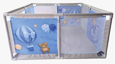 Cercadinho quadrado balão e Girafa - Styll baby Azul