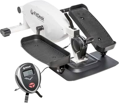 Máquina de Pedal Elíptico para Bicicleta FitDesk Under Desk para Uso Doméstico ou Escritório sob a Máquina de Exercício de Mesa - Branco