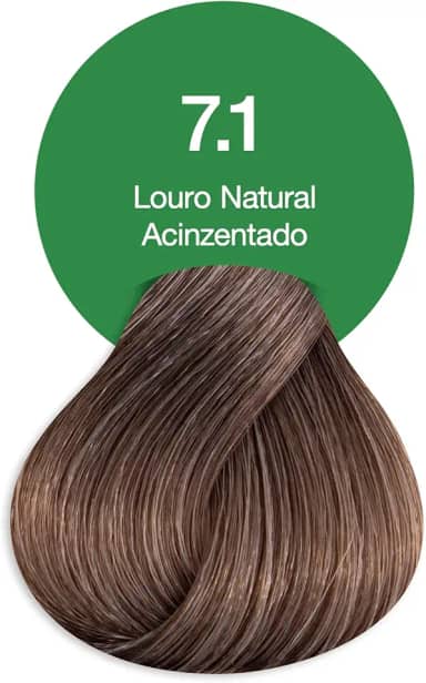 Acquaflora 7.1 Louro Natural Acinzentado Coloracao Creme Permanente Vegana 60g