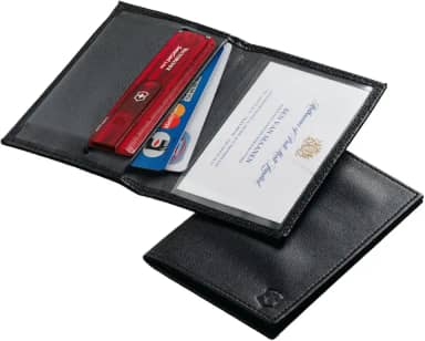 Porta Cartoes P/Swisscard Couro, Victorinox, Preto, Tamanho único
