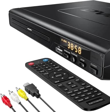 Leitor de DVD HD, leitores de CD para casa, leitores de DVD para TV, cabo HDMI e RCA incluído, conversor para HD 1080p, multiregião, memória de ponto de interrupção, PAL/NTSC integrado, USB 2.0