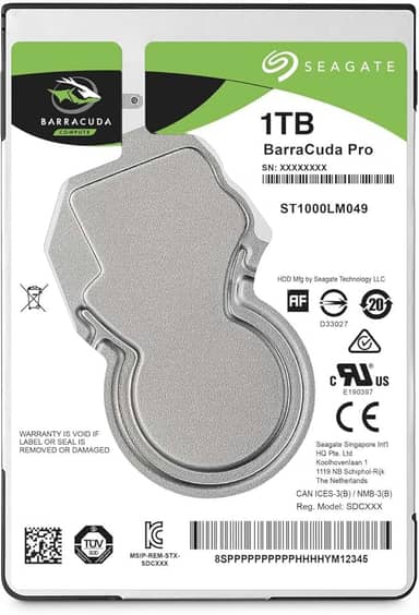 Seagate Disco rígido interno Barracuda Pro Performance SATA HDD 1TB 7200RPM 6Gb/s 128MB cache 2,5 polegadas (ST1000LM049)