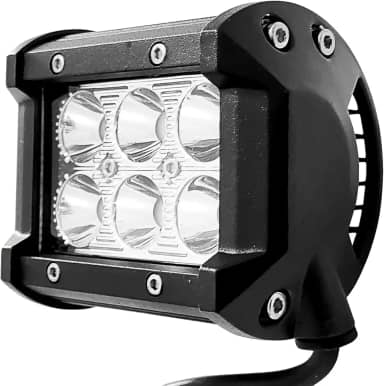 Farol De Milha Automotivo Auxiliar Universal 18w Quadrado 6 LED Bivolt 10V - 30V DC Bivolt 6000K P/Carro Moto Quadriciclo Caminhão Onibus Picape- Pronto Para Instalação !!