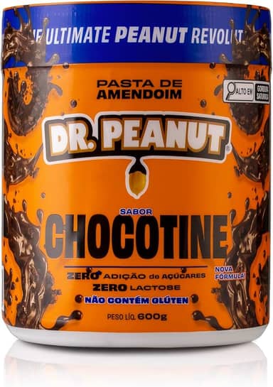 DR. Peanut Pasta de Amendoim Sabor Chocotine, Pote 600g