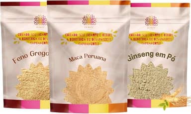 Kit Potencial Vital PRO Ca.Nuts — Maca Peruana, Ginseng e Fenn.-Greek Pó | Performance e Energia Natural