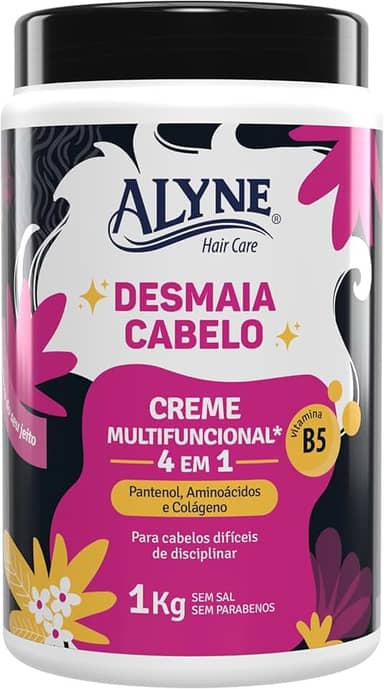 Alyne, Creme Multifuncional, Desmaia Cabelo, 1 kg, Rosa