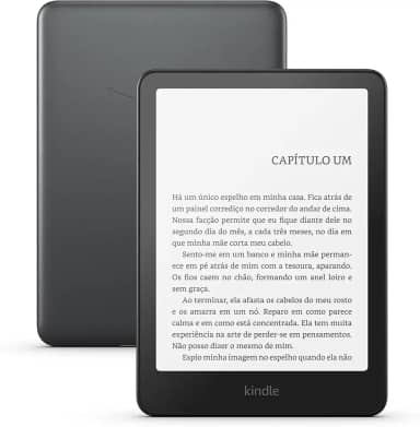 Kindle Paperwhite Signature Edition 32 GB (Geração mais recente) - O Kindle mais rápido já lançado, com luz frontal autoadaptável, carregamento sem fio e bateria que dura semanas - Cor Preta Metálica