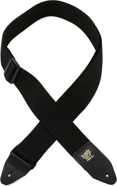 Ernie Ball Polypro Guitar Strap, Black (P04037)