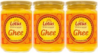 Manteiga Ghee Lotus Kit com 3 potes de 500g - Zero Lactose