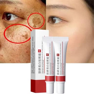 Peças de Creme Clareador para Sardas, Creme de Tratamento para Remoção de Cicatrizes de Acne, Creme para Remoção de Pigmentação para Rosto, Hidratante Remove Melasma Facial, Manchas Escuras, Rugas e Manchas (Creme Clareador para Sardas)