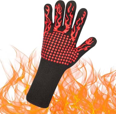 Luva Termica Para Churrasco Churrasqueiro Alta Temperatura Cozinha Forno Profissional Até 600ºC De 10 a 15 Segundos