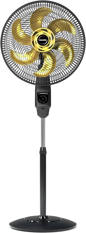 Ventilador de Coluna Mallory Chronos 140W, Silencioso, Com Controle Remoto, Hélice de 6 pás, Auto Desligamento Programável de até 7 Horas- PR – DR - 127V