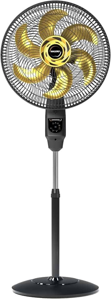 Ventilador de Coluna Mallory Chronos 140W, Silencioso, Com Controle Remoto, Hélice de 6 pás, Auto Desligamento Programável de até 7 Horas- PR – DR - 127V