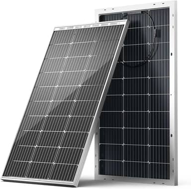 HQST Painel solar monocristalino de 100 W 12 V, módulo de alta eficiência PV energia para barco de carregamento de bateria, caravana, RV e quaisquer outras aplicações fora da grade