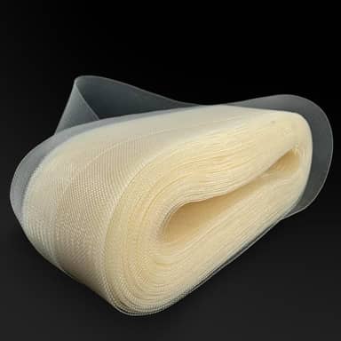 TopTrimming Trança de crina de cavalo rígida de 5 cm (marfim) barbatanas de poliéster para costurar vestidos de noiva, vestidos de dança e acessórios