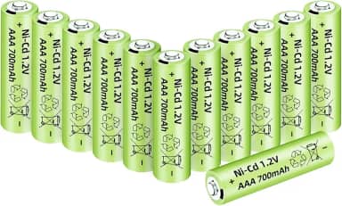 Fytoo 12 peças 1,2 V 700 mAh Ni-Cd AAA baterias para microfone sem fio, brinquedos elétricos, mouse de controle remoto, calculadora, barbeador, teclado, eletrodomésticos, baterias recarregáveis com