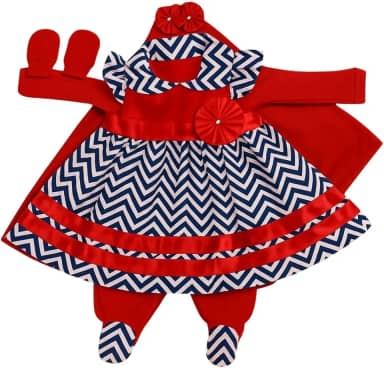 Kit Saída Maternidade Luxo 5 Peças - Menina Becca Saída Maternidade Completa para Bebê – Conjunto Luxo Recém Nascido – Enxoval com Manta e Roupinha Menina