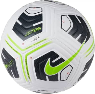 Nike Unissex's NK Academy - Bola de futebol recreativa de equipe, branco/preto/(volt), 5
