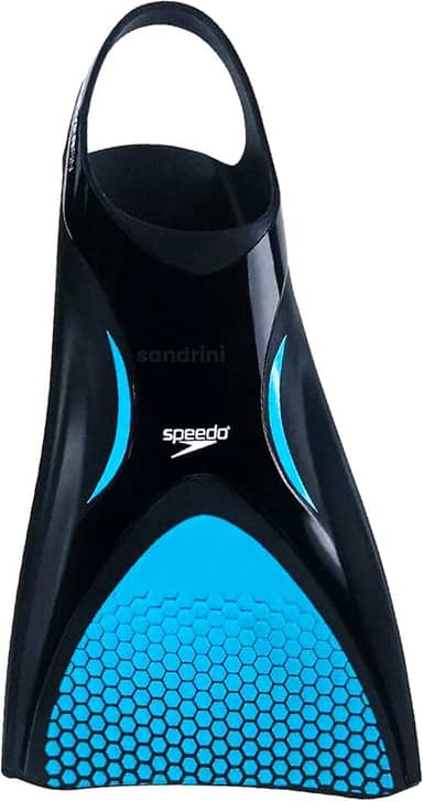 Nadadeira Calcadeira, Speedo, Power Fin, Silicone Ergonômico para Treinos de Força e Desempenho Aquático - Azul