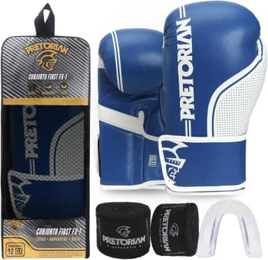 Kit Luva de Boxe e Muay Thai First FX1 Pretorian