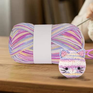 Fios de crochê para meias de tricô, chapéus, cachecóis, novelos de 3 camadas para viagens e casa