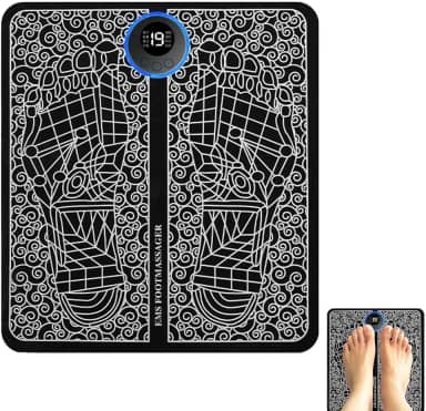 Tapete de almofada de massagem pés,EMS Pulsos Estimulador de Pé Elétrico Tapete | Almofada de massagem elétrica portátil para relaxar pés e pernas, almofada de spa massageadora para casa,