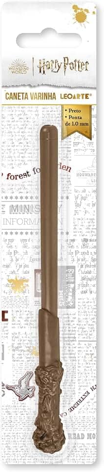 CANETA ESF. PONTA 1.0 FORMATO VARINHA HARRY POTTER - BLISTER C/ 1 UND LEOARTE